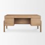 71289 - Trellyn Light Brown Solid Wood Carved Woven Desk