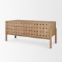 71289 - Trellyn Light Brown Solid Wood Carved Woven Desk