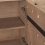 71289 - Trellyn Light Brown Solid Wood Carved Woven Desk