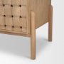 71289 - Trellyn Light Brown Solid Wood Carved Woven Desk