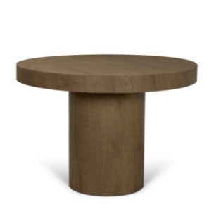Lyonne 42" Round Pedestal Dining Table | Modern | Brown Wood | Seats 4