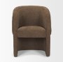 71193 - Curtis Brown Fabric Barrelback Half-Moon Base Dining Armchair