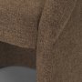 71193 - Curtis Brown Fabric Barrelback Half-Moon Base Dining Armchair