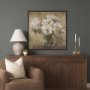 102752-FL - Resilient Bloom by Mercana Studio Hand-Embellished Textured Framed Canvas Artwork
