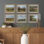 16108 - Country View(Set of 6) by Mercana Studio Hand-Embellished Textured Framed Artwork Matted under Glass