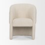 71194 - Curtis Cream Fabric Barrelback Half-Moon Base Dining Armchair