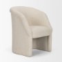 71194 - Curtis Cream Fabric Barrelback Half-Moon Base Dining Armchair