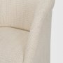 71194 - Curtis Cream Fabric Barrelback Half-Moon Base Dining Armchair