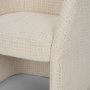 71194 - Curtis Cream Fabric Barrelback Half-Moon Base Dining Armchair