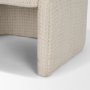71194 - Curtis Cream Fabric Barrelback Half-Moon Base Dining Armchair