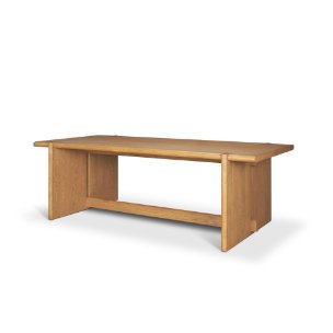 Rowan 94"L x 44"W Rectangular Dining Table | Modern | Light Brown Oak Wood | Seats 8