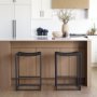 70822 - Taniel Textured Black Wood w/ Black Metal Counter Stool