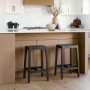 71133 - Colony Black-Brown Solid Wood Counter Stool