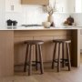 71037 - Weldon Dark Brown Wood w/ Matte Black Metal Counter Stool