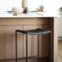 70822 - Taniel Textured Black Wood w/ Black Metal Counter Stool