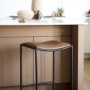 70820 - Taniel Brown Leather w/ Black Metal Counter Stool
