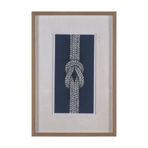 Square Knot by Mercana Studio Hand-Embellished Framed Artwork Matted under Glass