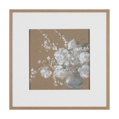 16113 - Fresh Flowers I by Mercana Studio Hand-Embellished Framed Artwork Matted under Glass