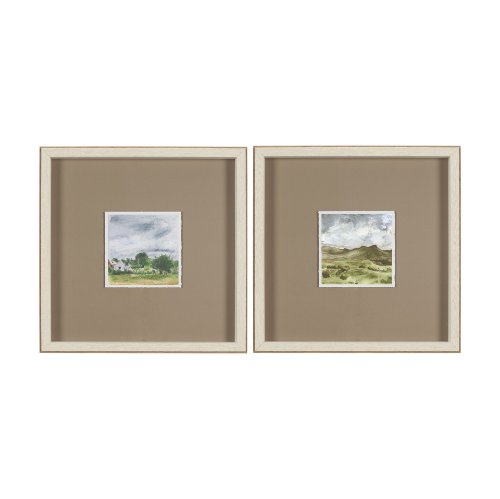 16115 - Discovery (Set of 2)  by Ira Havuka Hand-Embellished Framed Artwork Matted under Glass