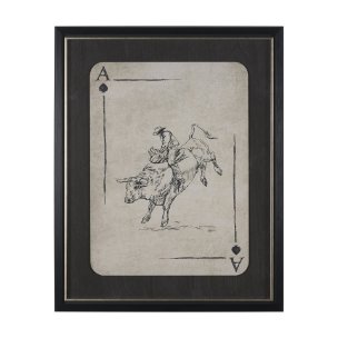 Aces Wild I by Mercana Studio Textured Framed Artwork Matted under Glass