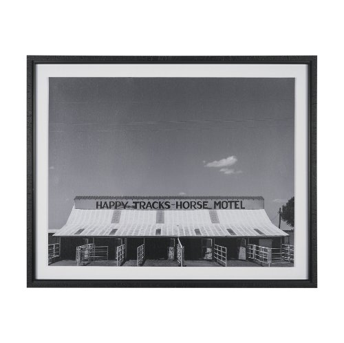 16154 - Horse Motel by Bethany Young Textured FramedPhoto Print Matted under Glass