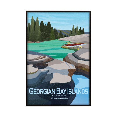 16079 - Georgian Bay Islands GO  by Mercana Studio Textured Framed Artwork Matted