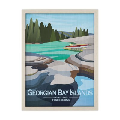 16081 - Georgian Bay Islands GO  by Mercana Studio Textured Framed Artwork Matted