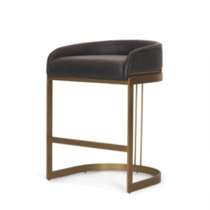 Hollyfield Backless 26.75in Seat Counter Stool | Brown Charcoal