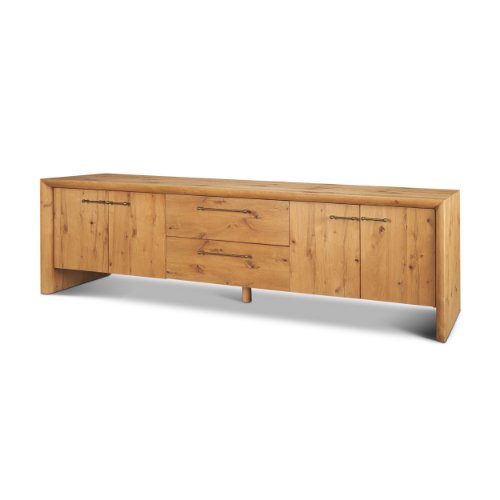 71230 - Belford 94" Light Brown Oak Wood Media Console