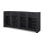 71311 - Suri Black Wood w/ Glass 4-Door Closed Sideboard