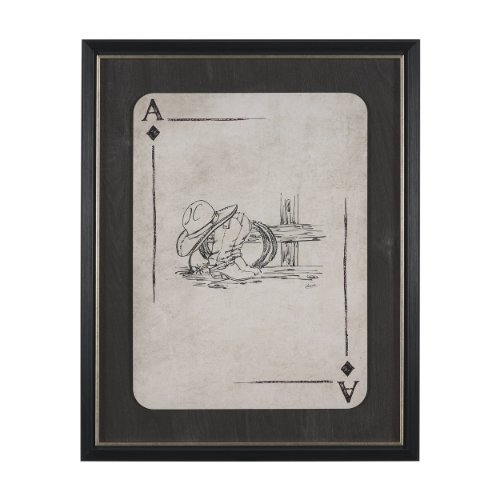 16122 - Aces Wild IV by Mercana Studio Textured Framed Artwork Matted under Glass