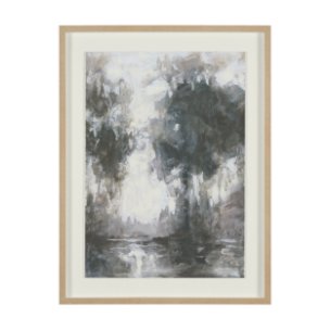 Forest Whispers III by Mercana Studio Hand-Embellished Textured Framed Artwork Matted under Glass