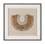 16145 - Papua Necklace III by Mercana Studio Hand-Embellished Textured Framed Artwork Matted under Glass