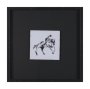 16150 - Galloping Silhouette by Santhosh ch Hand-Embellished Framed Artwork Matted under Glass