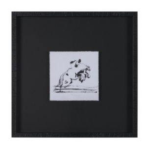 Galloping Gracefully by Santhosh ch Hand-Embellished Framed Artwork Matted under Glass