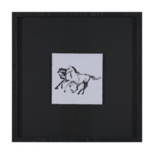 Fluid Gallop by Santhosh ch Hand-Embellished Framed Artwork Matted under Glass