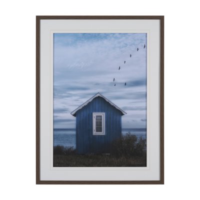 16155 - Breezy Blue Escape by Lotte Gronkjaer FramedPhoto Print Matted under Glass