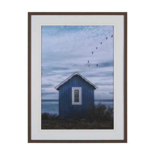 16155 - Breezy Blue Escape by Lotte Gronkjaer FramedPhoto Print Matted under Glass