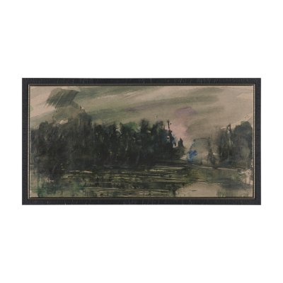 102757-FS - Twilight by Mercana Studio Hand-Embellished Textured Framed Canvas Artwork