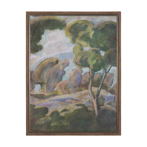 102763-FL - Landscape Tapestry II by Mercana Studio Hand-Embellished Textured Framed Canvas Artwork