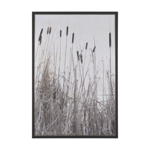 102768-FL - Kate Rushes I by Deborah Revell Hand-Embellished Textured Framed Canvas Artwork