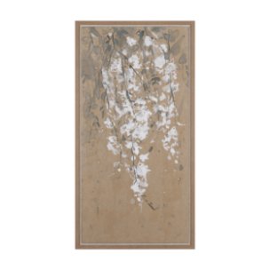 White Wisteria I by Mercana Studio Hand-Embellished Textured Framed Canvas Artwork