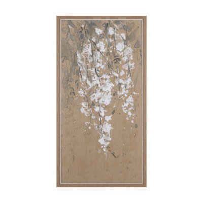 102770-FS - White Wisteria I by Mercana Studio Hand-Embellished Textured Framed Canvas Artwork