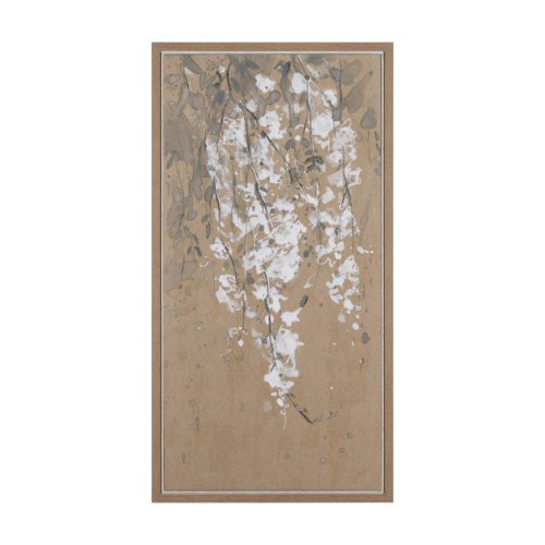 102770-FS - White Wisteria I by Mercana Studio Hand-Embellished Textured Framed Canvas Artwork