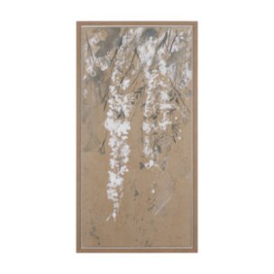 White Wisteria II by Mercana Studio Hand-Embellished Textured Framed Canvas Artwork