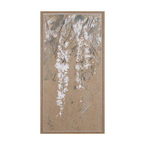 102771-FS - White Wisteria II by Mercana Studio Hand-Embellished Textured Framed Canvas Artwork