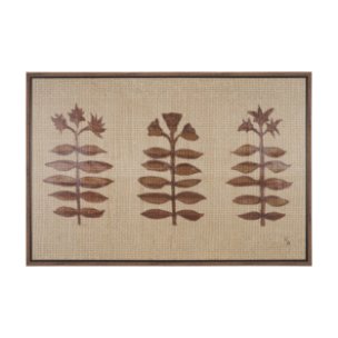 Folk Flowers by Mercana Studio Hand-Embellished Textured Framed Canvas Artwork