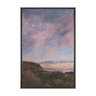 102783-FL - Crescent Sunset I by Mercana Studio Hand-Embellished Textured Framed Canvas Artwork