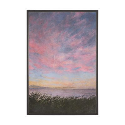 102784-FL - Crescent Sunset II by Mercana Studio Hand-Embellished Textured Framed Canvas Artwork