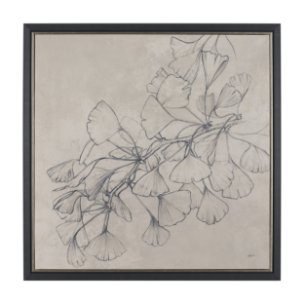 Ginkgo Shadows II by Mercana Studio Hand-Embellished Textured Framed Canvas Artwork
